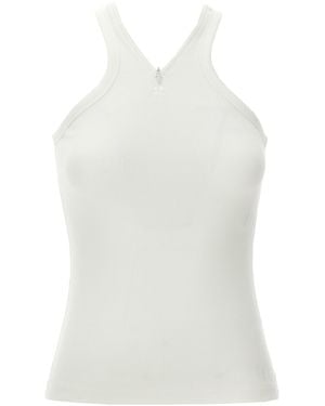 Courreges Criss Cross Cotton Tank Top - White