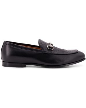 Gucci Leather Loafer With Iconic Frontal Horsebit - Black