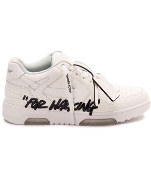 Off-White c/o Virgil Abloh Out Of Office Leather Sneakers - Natural