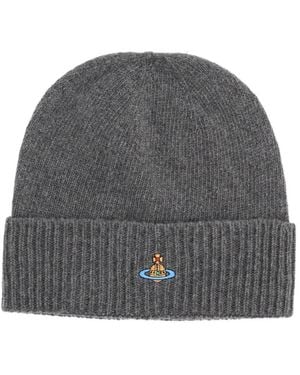 Vivienne Westwood Cashmere Beanie Hat - Grey
