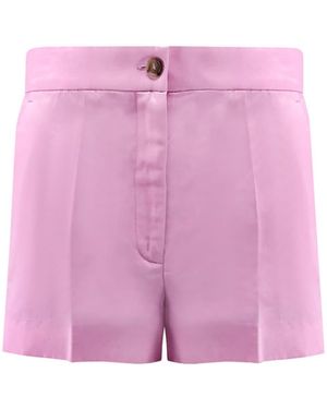 Pinko Shorts Viscosa Lino Cotone - Pink