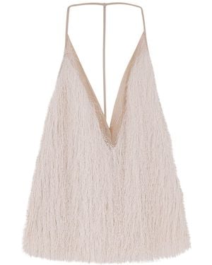 Alysi Fringed Top - White