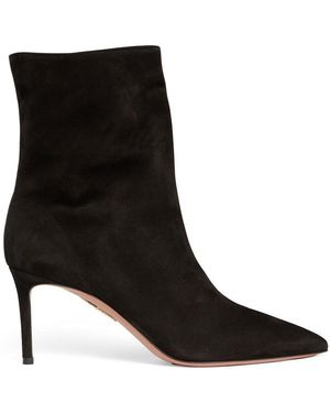 Aquazzura Matignon Pointed-Toe Ankle Boots - Black