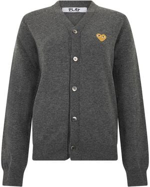 COMME DES GARÇONS PLAY Cardigan Wool Cardigans - Gray