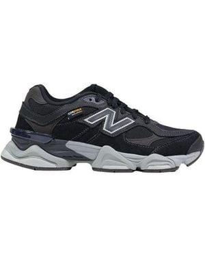 New Balance Black Suede Leather Chunky Trainers - Blue