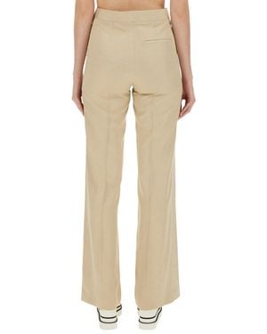 Stella McCartney Flare Fit Pants Viscose Pants - Natural