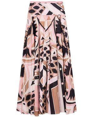 PUCCI Printed Long Skirt - White