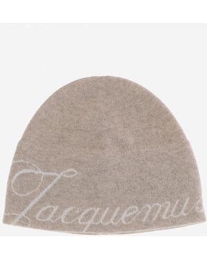 Jacquemus Beanie The Atelier Wool Blend Merino Hat - Gray