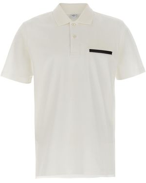 Berluti Leather Tab Polo Shirt - White