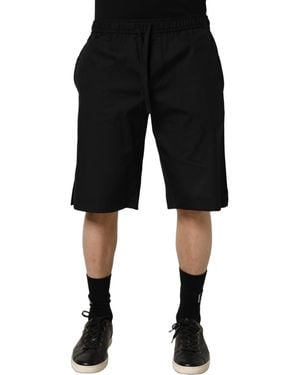 Dolce & Gabbana Cotton Sweatshorts Bermuda Shorts - Black