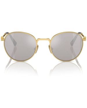 Miu Miu Miu Sunglasses Round Full Rim, Frame And Light Mirror Lens Mu55Zs5Ak07F - Grey