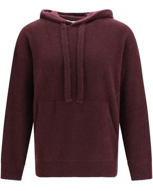 Laneus Cashmere And Silk Hooded Sweater - Purple