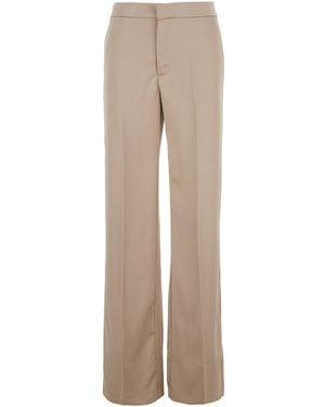 ANDAMANE Trousers With Pences On The Front - Natural