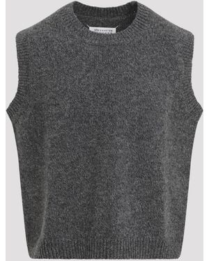 Maison Margiela Shetland Wool Gilet - Grey