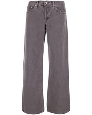Agolde Jeans Low Rise Loose Cotton - Gray