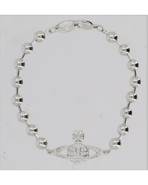 Vivienne Westwood Bracelet Thames Orb Mini Brass Bracelets - Gray