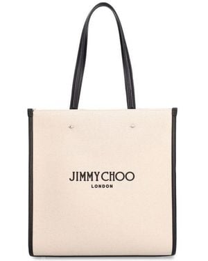 Jimmy Choo Canvas Tote Bag - Natural