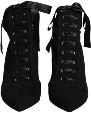 Dolce & Gabbana Stretch Jersey Booties - Black