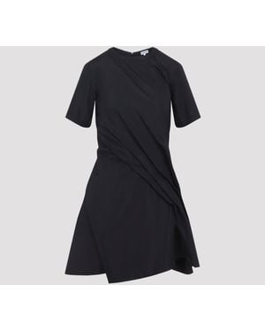 VIP【送料関税込】LOEWE SHORT DRESS Short sleeve dress in cotton Black - LOEWE
