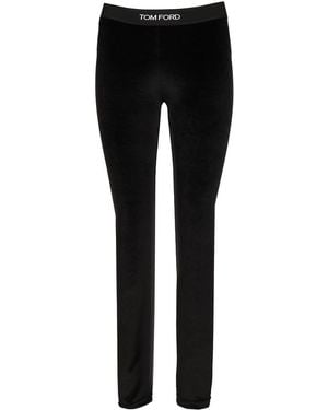 Tom Ford Stretch Logoed Leggings - Black