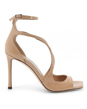 Jimmy Choo Azia 95 Leather Sandals - White