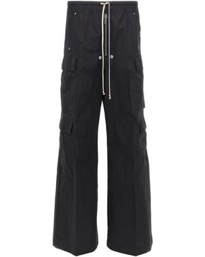 Rick Owens Cotton Cargo Trousers - Black