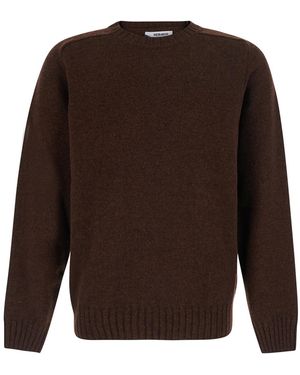 Sebago V-Neck Wool Jumper Top - Brown