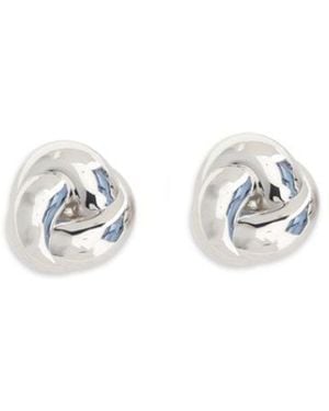 Self-Portrait Brass Earrings - White