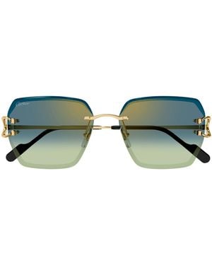 Cartier Ct0466S Décor C Classique Metallo Sunglasses - Green