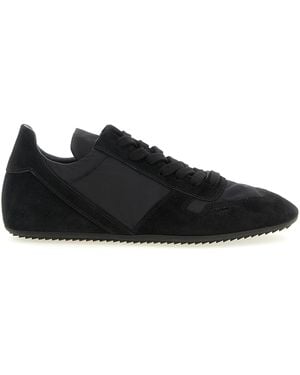 Rick Owens Calfskin Athletic Trainers - Black