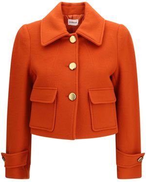 P.A.R.O.S.H. Leak Single Breasted Blazer Wool Ovis Aries Blazers & Vests - Orange