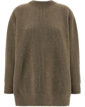 MM6 by Maison Margiela Virgin Wool Short Dress - Natural