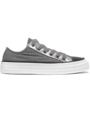 Brunello Cucinelli Medium Wool Low Top Trainer - White