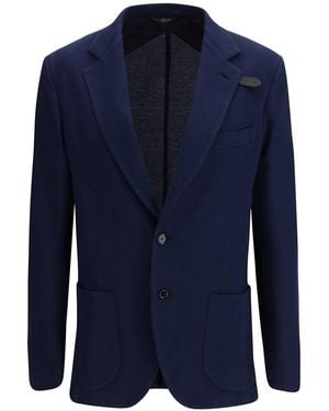 Brioni Jersey Blazer - Blue