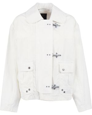 Fay 3/4 Sleeve Shirt - White