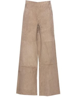 Arma Karina Stertch Suede Pants - Natural