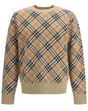 Burberry Beige Cotton Sweatshirt - Multicolour