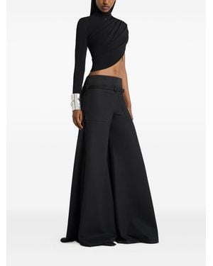 Courreges Cotton Trousers - Black