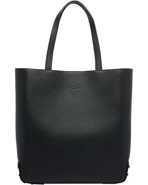Tod's Medium Tote Shopping Bag - Black