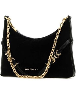 Givenchy Velvet Voyou Party Shoulder Bag Borse A Tracolla - Black