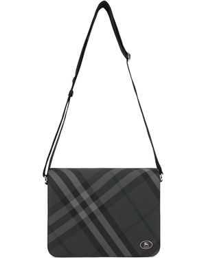 Burberry Messenger Bag Grid Polyamide - Black