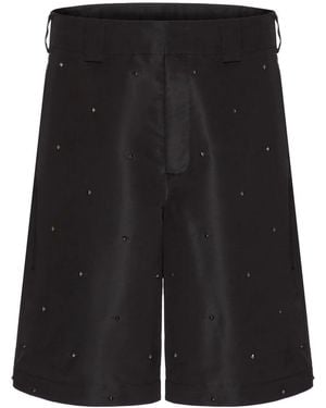 Valentino Rockstud-Embellished Shorts - Black