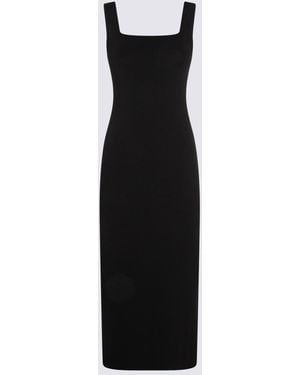 KHAITE Viscose Midi Dress - Black