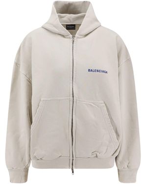 Balenciaga Cotton Sweatshirt - White