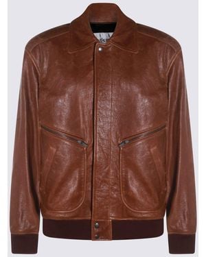 Saint Laurent Leather Jacket - Brown