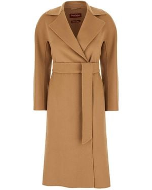 Max Mara Camel Wool Blend Coat - Brown