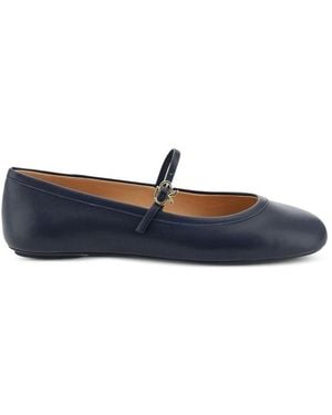 Gianvito Rossi Fabric Ballet Flats - Blue