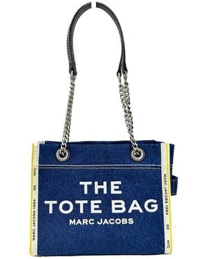 Marc Jacobs Denim Chain Small The Tote Bag - Blue