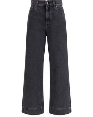 Chloé Cotton High-Waisted Jean Clothing - Blue