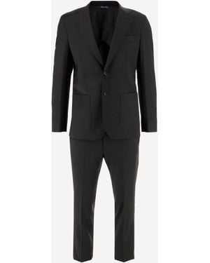 Brian Dales Stretch Wool Canvas Dress - Black